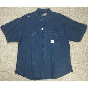 Akademiks Men's Vintage Button Up Short‎ Sleeve Shirt Size XL